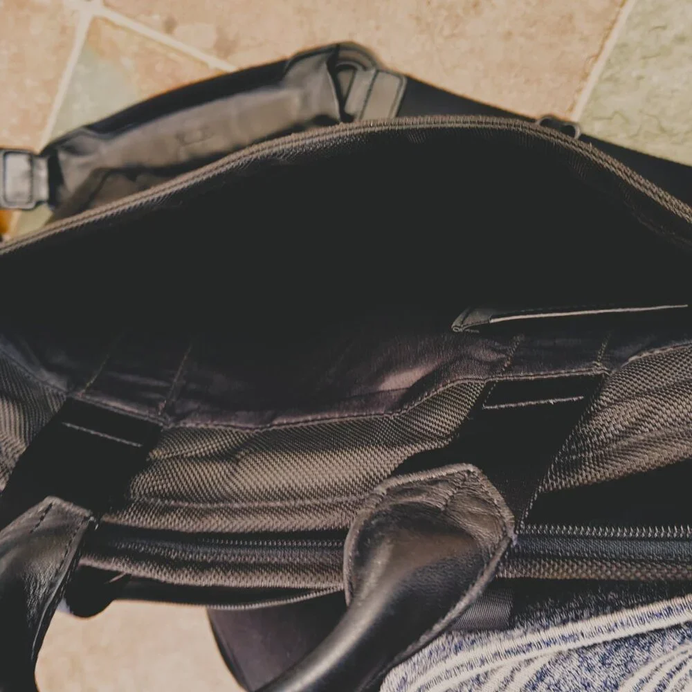 Tumi Alpha Organizer Brief Portfolio Black Bag